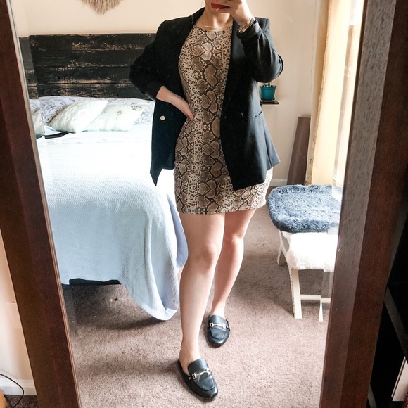 None Dresses & Skirts - NWT Snakeskin Mini Dress